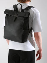 Sac  Dos Spider 2 Compartiments Cuir Etrier Rose spider ESPI8102-vue-porte