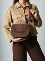 Sac Bandoulire Lasso Etrier Marron lasso ELAS152M-vue-porte