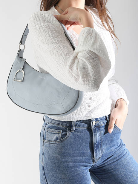 Medium Leather Altesse Shoulder Bag Etrier Blue altesse EALT017M other view 1